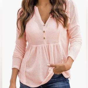 Pink Lily Long Sleeve V-Neck